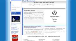 Desktop Screenshot of chuckthemechanic.net